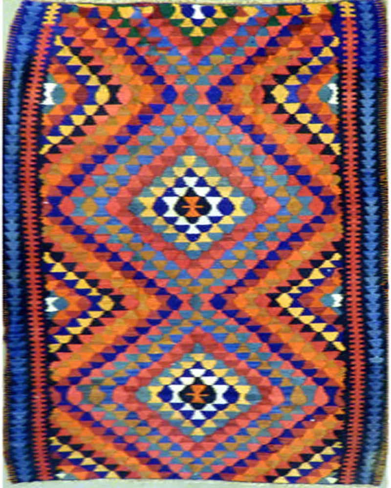 Hand-Knotted Sanandaj Vintage Kilim 10'0" X 5'6" zandirugs